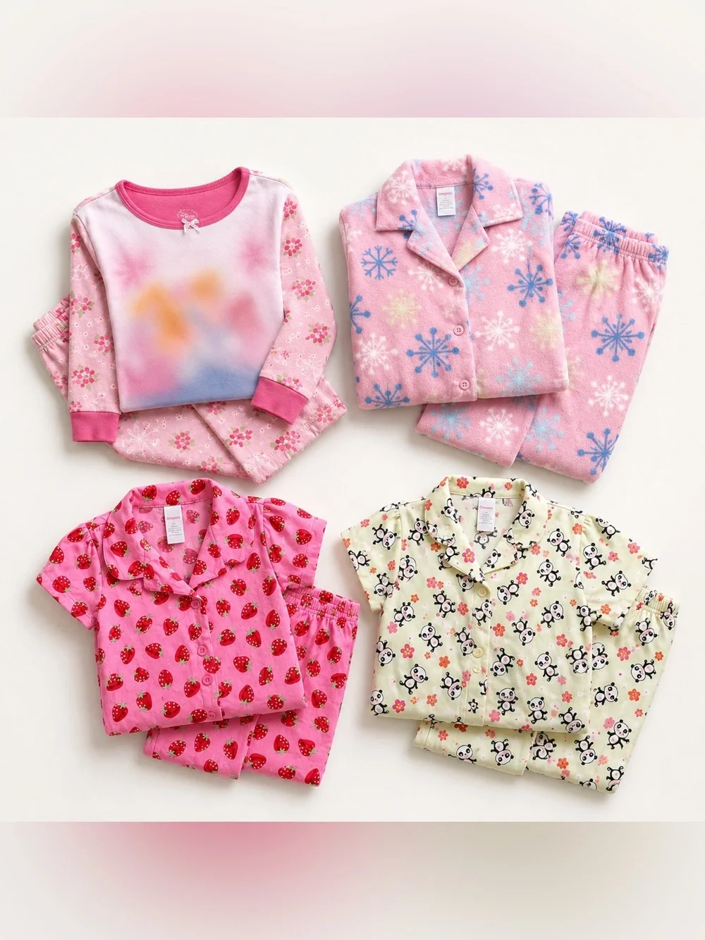 Gymboree Disney Store Pajamas Bundle Size 6 Girls 4 Sets Pink Fleece